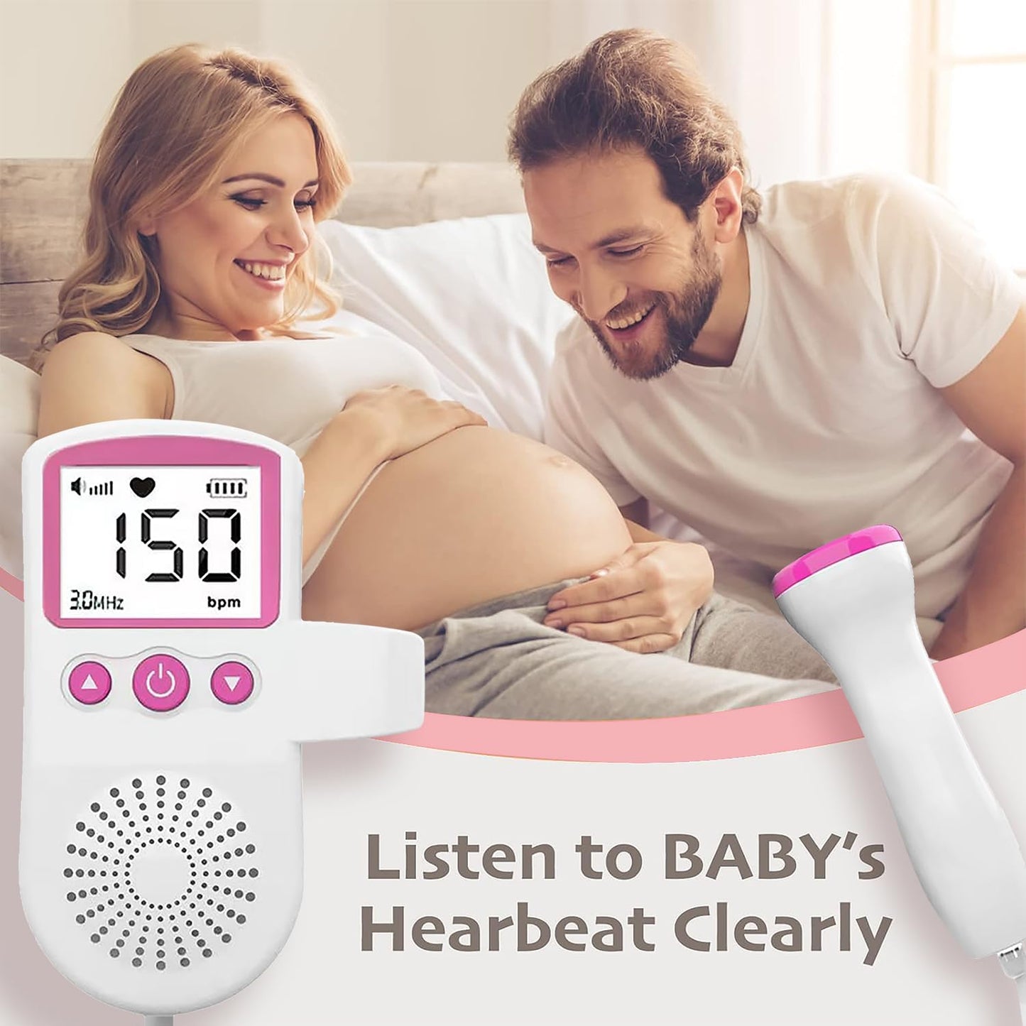 Baby Heartbeat Detector | Portable Home Fetal Doppler π Lightweight Maternity Must-Have π Easy Carry Pregnancy Tracker