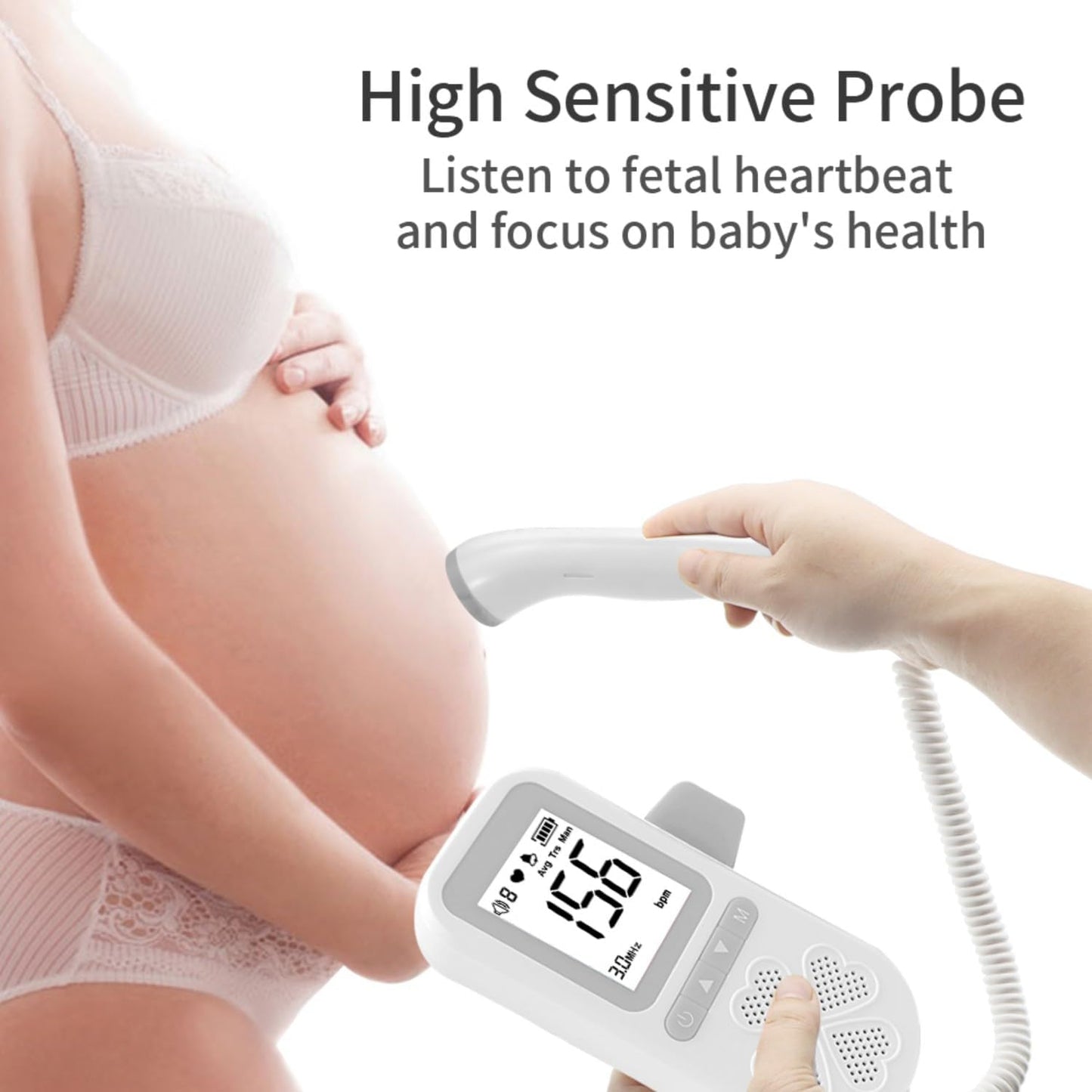 Mini Doppler, Used to Detect and Display Fetal Heart Rate